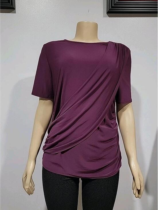 Express Tops - Express | Plum XL Draped Front Women's Top Blouse #C